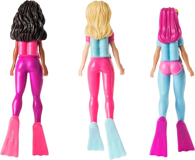 SwimWays Barbie Dive Characters 3-Pack, Swimming Pool Accessories & Kids Pool Toys, Pool Party Supplies & Water Toys for Kids Aged 5 & Up
