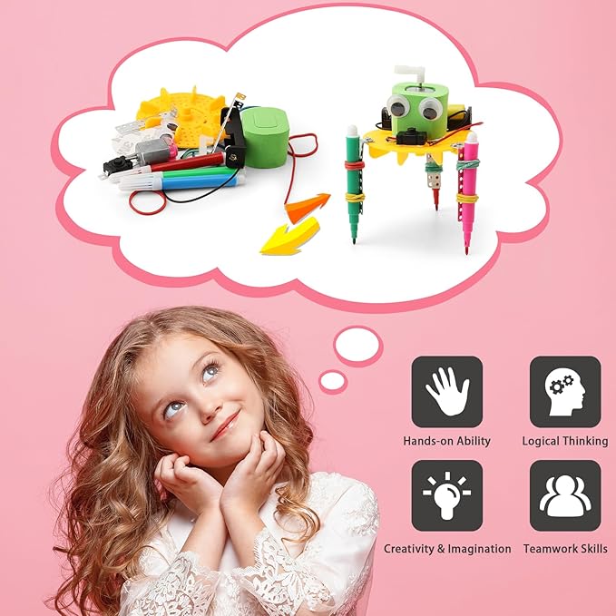 STEM Science Robotics Kit, Experiments Projects Activities for Kids 6-8 8-12, Build Robot Crafts for Boys Toys, DIY Electronic Engineering Building Kits for Girls Age 8 + Year Old Gifts