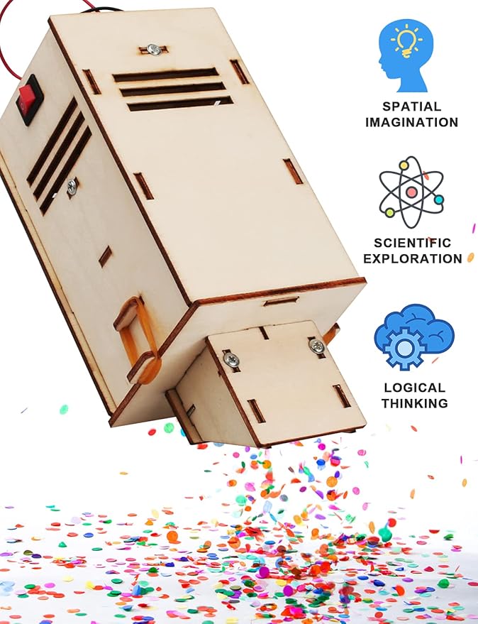 Poraxy 4 Set STEM Kits for Kids Ages 8-10, Science Experiment Projects Building Kits, Wooden 3D Puzzles, Educational Building Toys for Ages 8-12-13, Gifts for 8,9,10,11,12 13 Year Old Boys and Girls