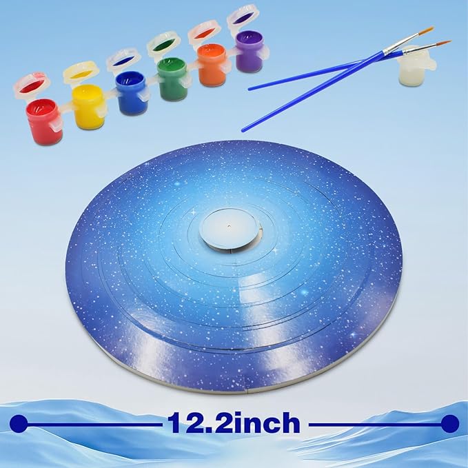 Solar System Model Kit, 3 in 1 Build and Paint Solar System for Kids, Arts and Crafts Science Kits for Kids Age 4-6-8-12, STEM Educational Space Toys for Christmas Birthday Gifts