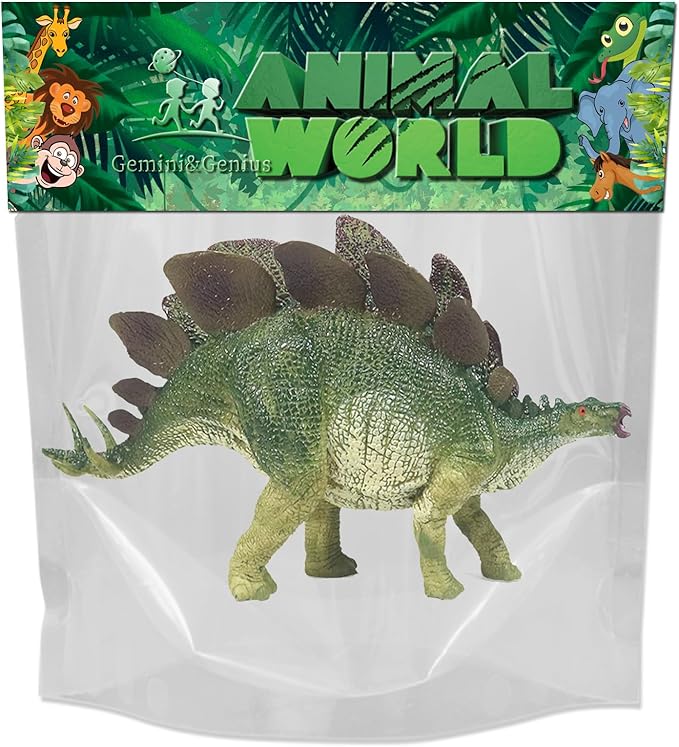 Gemini&Genius Stegosaurus Dinosaur Toy Figure for Kids, Dinosaurs Action Figurine Dino Collection Dinosaur Model Toys for Boys and Girls 4-12 Years Old(Green)