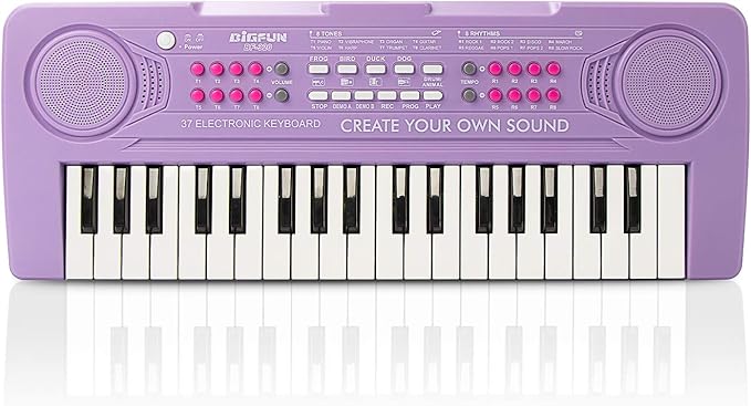 Kid Keyboard Piano - 37 Keys Toddler Keyboard Multifunction Music Educational Instrument Toy Electronic Piano for 3, 4, 5, 6, 7, 8 Girls and Boys (Purple)