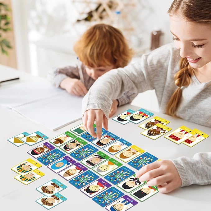 gisgfim 50 Pairs Memory Matching Game Never Forget a Face Concentration Memory Matching Games