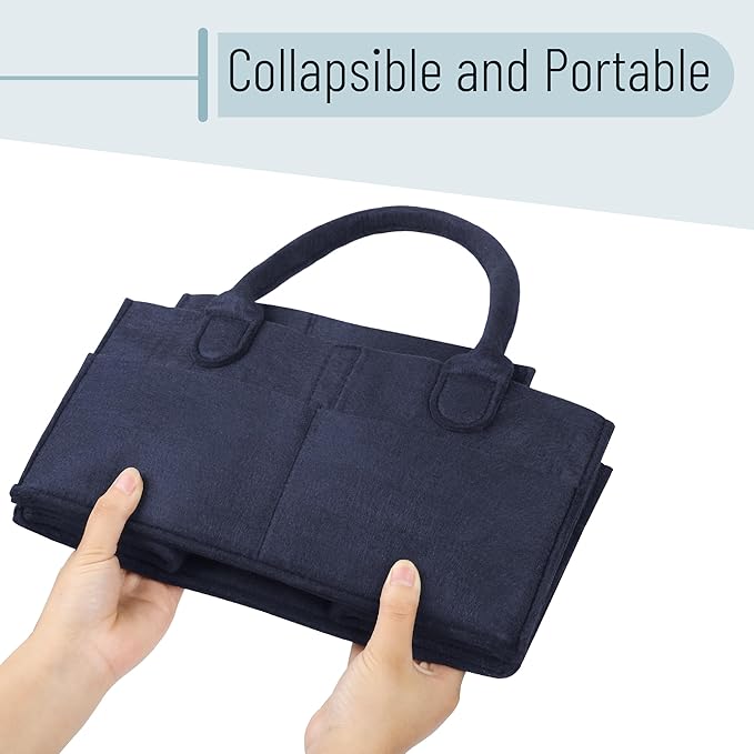 Mr. Pen- Baby Diaper Caddy Organizer, Navy Blue, Nursery Storage Bin and Car Organizer for Diapers and Baby Wipes