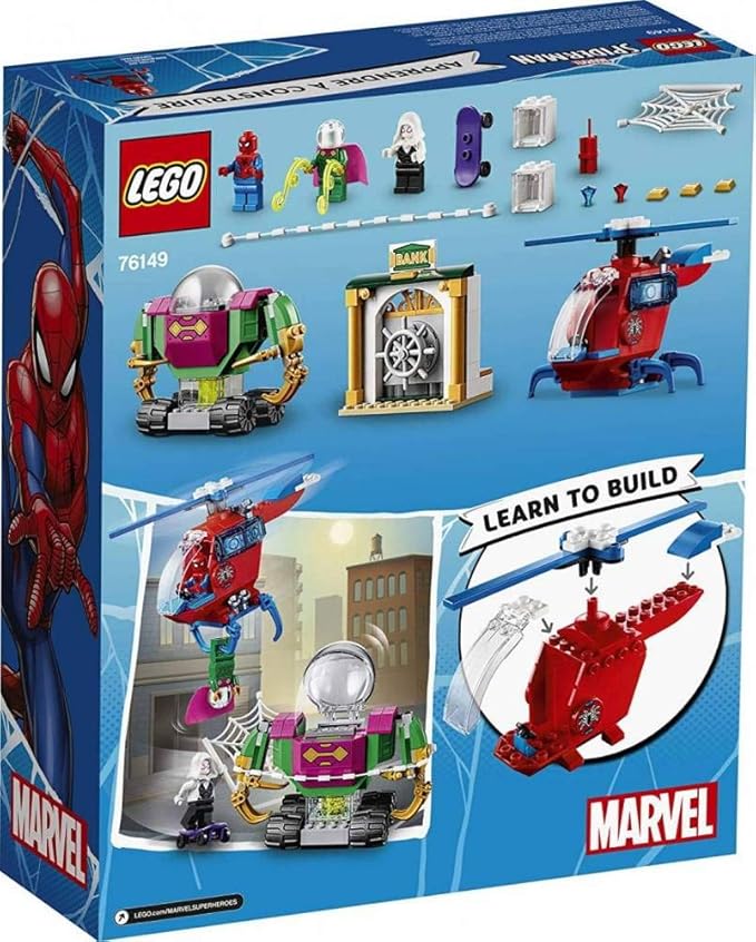 LEGO Marvel Spider-Man The Menace of Mysterio 76149 Cool Superhero Action Playset with Ghost Spider Minifigure, New 2020 (163 Pieces)