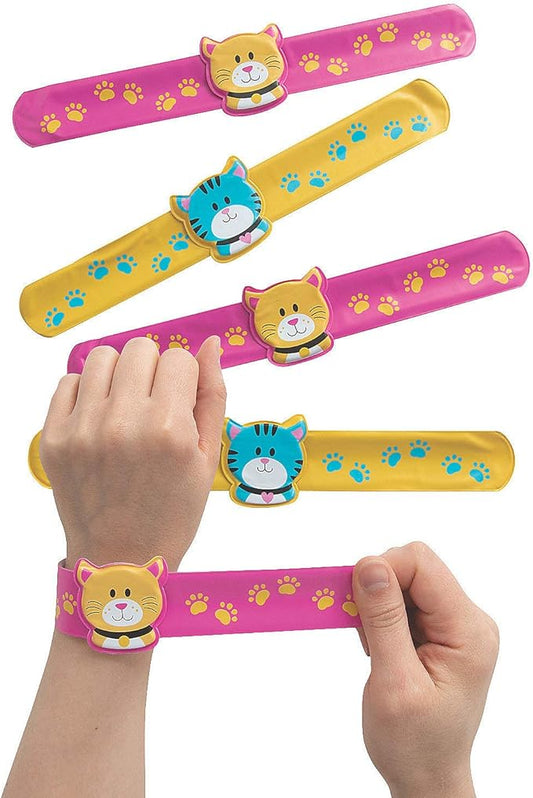 Cat Slap Bracelets with Charm - Jewelry - 12 Pieces
