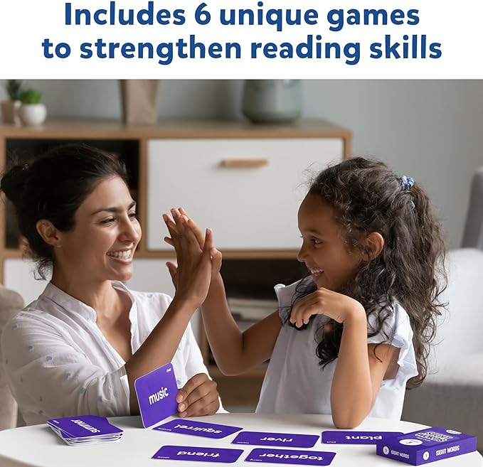 Skillmatics Flash Cards - 500 Sight Words for Preschool (Pre-K), Kindergarten, 1st, 2nd, 3rd Grade Gifts, Includes The Dolch & Fry Word List & 6 Unique Games