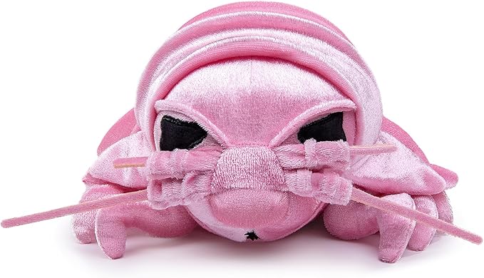 ZHONGXIN MADE Isopod Plush - Lifelike 12” Pink Isopod Stuffed Animal, Realistic Bathynomus Giganteus Arthropod Insect Plushie, Soft Crustaceans Animals Toys Model Dolls Gifts for Kids
