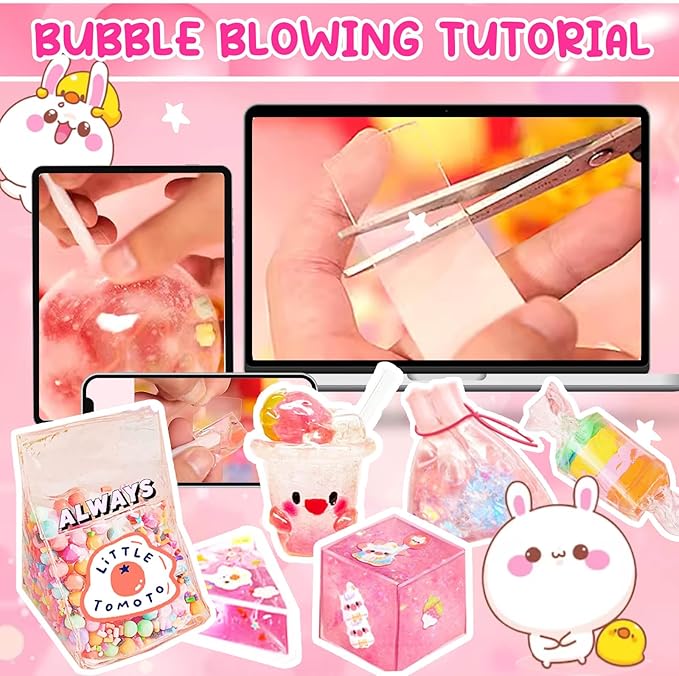 Jimcii Make Your Own Nano Tape Bubble Kit for Kids, Birthday Gifts for 4 5 6 7 8 9 10 11 12 Year Old Girls Girl Grandkids, Kids Toys for Girls 4-6 6-8 7-8 8-10 10-12