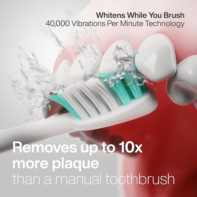 Aquasonic Vibe Series Ultra-Whitening Toothbrush – ADA Accepted Electric Toothbrush - 8 Brush Heads & Travel Case – 40,000 VPM Motor & Wireless Charging - 4 Modes w Smart Timer – Electric Pink