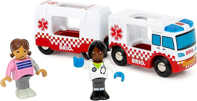 BRIO World – 36035 Rescue Ambulance | Train Set Accessory for Kids Aged 3 Years Up