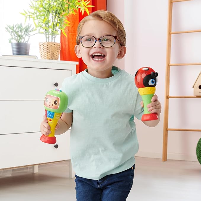 CoComelon Sing ‘n Play Maracas, 3 Play Modes - Plays 6 Fan Favorite Song Clips, Learn Animal Sounds and Colors - Lights Up - Two Maracas - Musical Instruments for Kids, Toddlers, and Preschoolers