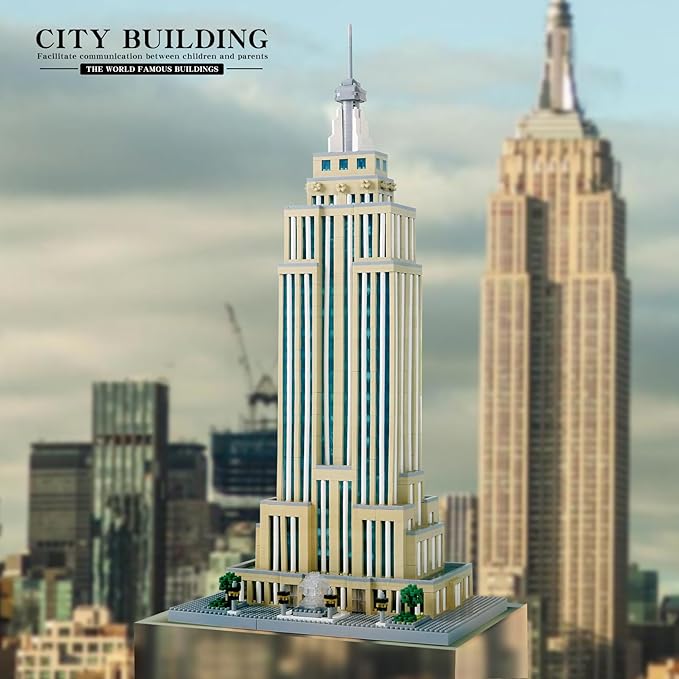 STMIGAIBLOCKS 3819PCS New York Empire State Micro Building Blocks Set,Commemorative Architectural Model Building,Unique Choice for 6+ Kids or Adults