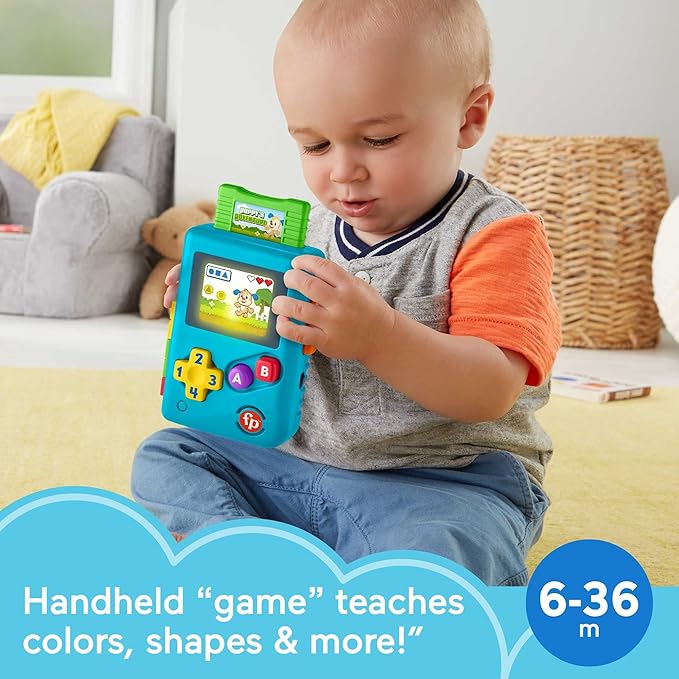 Fisher-Price Baby & Toddler Toy Laugh & Learn Lil’ Gamer Pretend Video Game with Lights & Music for Infants Ages 6+ Months