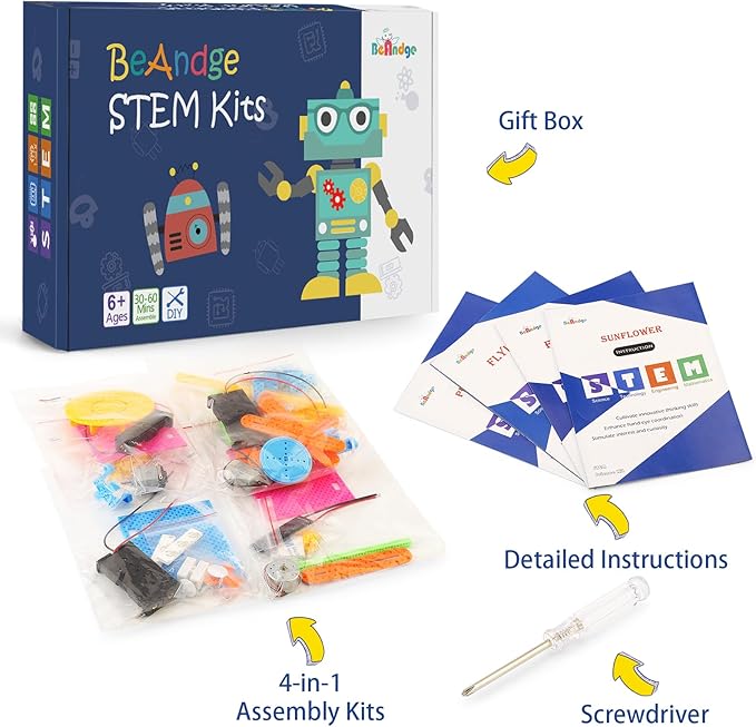 STEM Toys for Girls Age 8-12, Kids Electronic Building Engineering Craft Kits for Boys 6-8, DIY STEAM Projects Science Kit 7-9 10-12, Learning Toys for Elementary Gifts for 6 7 8 9 10 12 Year Old Girl