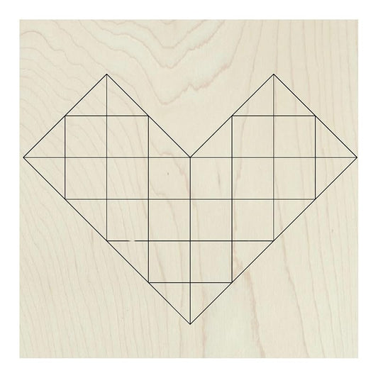 Unfinished Barn Quilt Square Wooden Sign for Painting, Country Decor Wall Art Quilts Blocks Kit to Paint (21 inches, Heart) AVTRBoutique