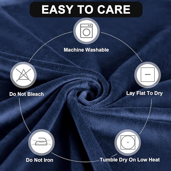 FestiCorp Recliner Chair Covers Real Velvet 4-Pieces Recliner Covers for Small Lazy Boy Recliner Chair Stretch Recliner Sofa Slipcovers Furniture Protector with Side Pocket & Elastic Bottom, Navy