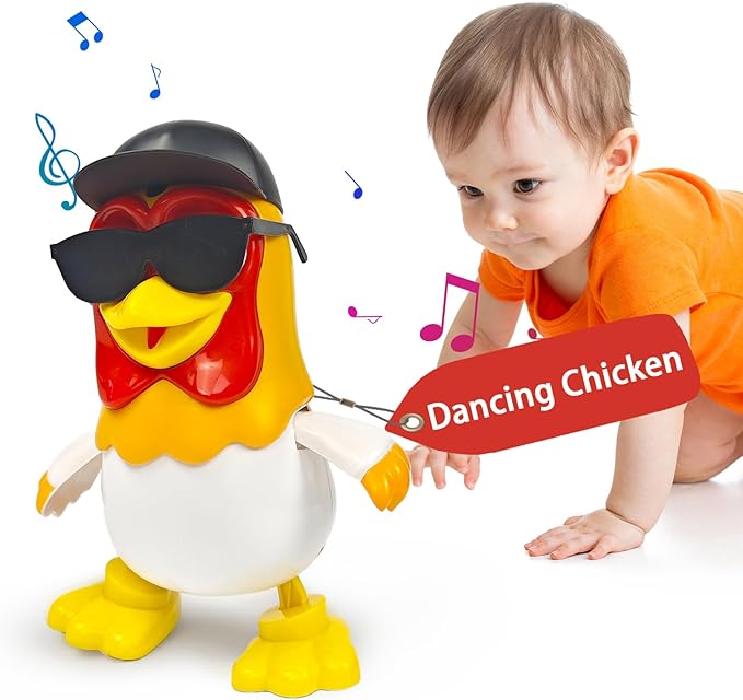 TOYMAKER La Granja de Zenon Black Hats Bartolito Chicken Baby Toys Dancing Toddlers Toys,Music Kids Interactive Early Learning Educational Toys for 1 2 3 4 Year Old Boys Girls Birthday and Christmas