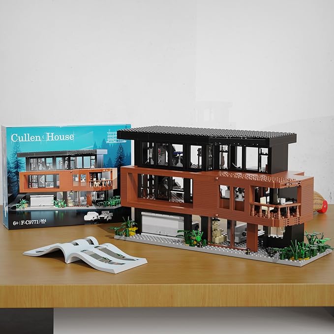 House Building Set Compatible with Lego Architecture Blocks Romance Films Fans House Creative Present for Adult Halloween Christmas Valentine (864 Pcs)