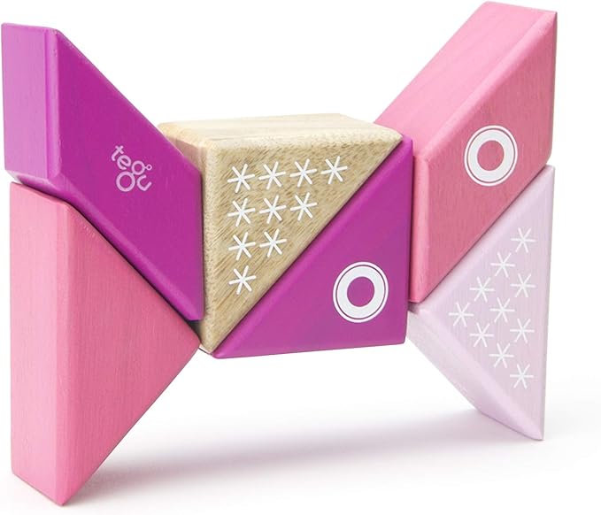 6 Piece Tegu Travel Pal Magnetic Wooden Block Set, Kitty