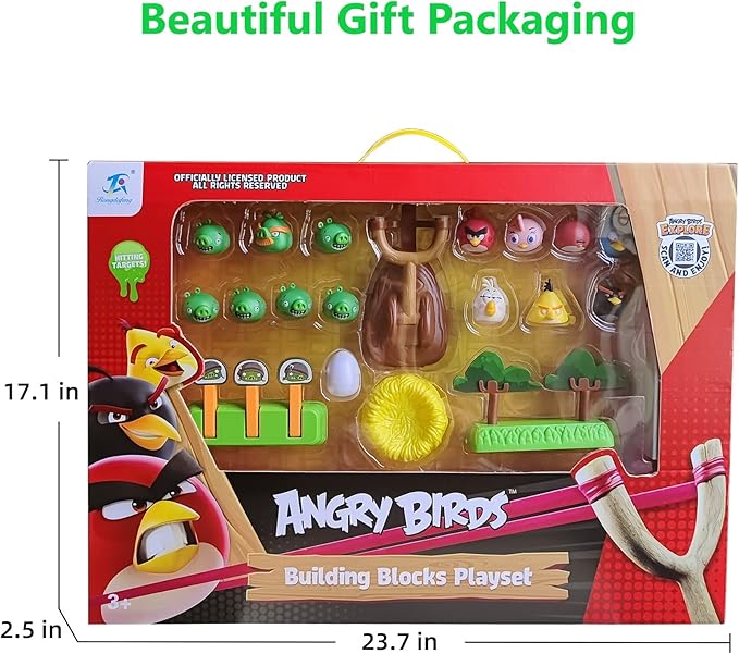 Newly Licensed Angry Birds Toys Playsets Build N’ Launch Construction Brick Assembly Building Blocks Sets Pig City Strike 2 Takedown Space Planet Game Catapult Slingshot Gift Box 97pcs