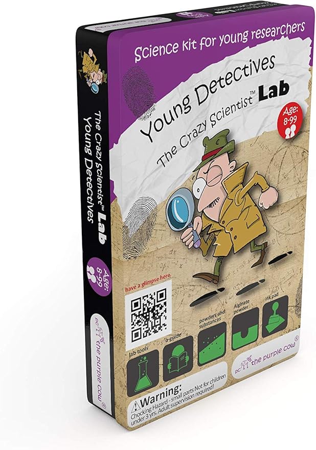 The Purple Cow The Crazy Scientist Lab Young Detectives Science Kit, Model Number: 5522023