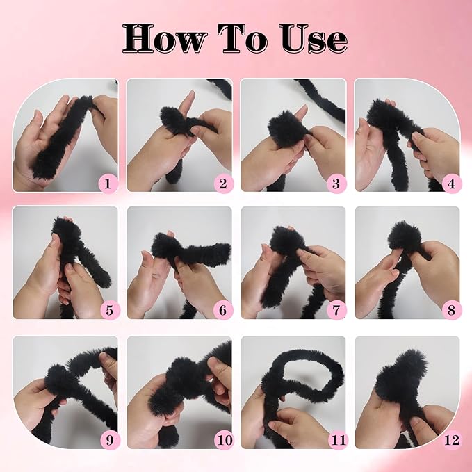 TOAOB 4pcs Thick Pipe Cleaners Black Large Chenille Stems for Crafts Long 39 Inch Fuzzy Sticks Craft Supplies for DIY Art Craft Projects Home Decorations
