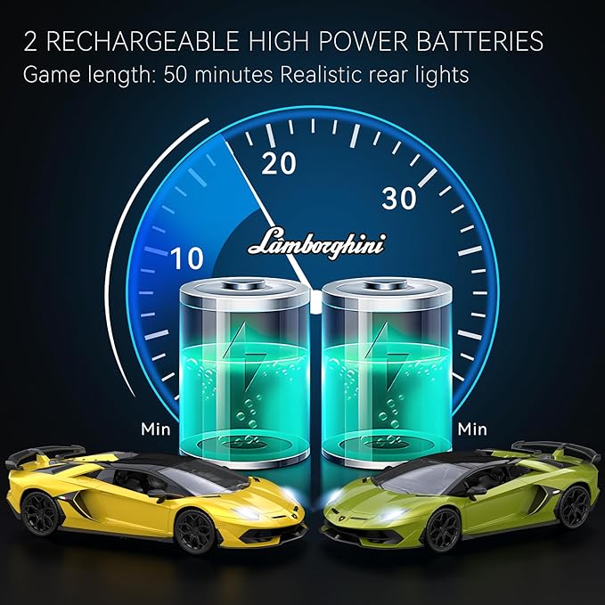 Lamborghini Remote Control Car, Officially Licensed 1:14 Lambo RC Car for Boys Girls Birthday Gift, Green Toys for 3 4 5 Years Old(Green)