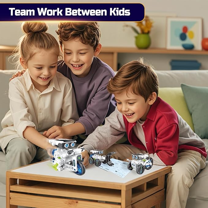 COBFDHA Toys for Kids Age 8-12, 12-in-1 STEM Building Robot Kit Science Learning Educational Experiment Kit, Gifts for 9 10 11 12 13 14 Year Old Boys.