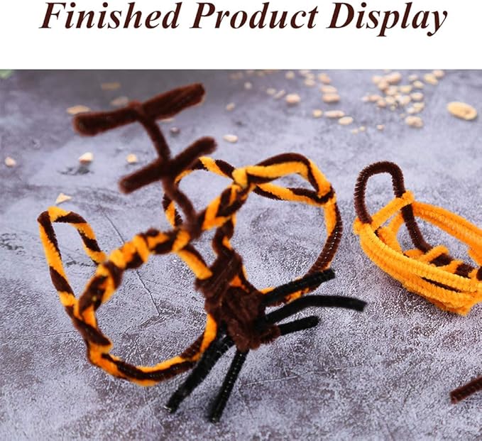 100Pcs Pipe Cleaners, Pipe Cleaners Craft, Creative Craft Pipe Cleaners for Festivals Flower Making, Chenille Stems Crafting Pipe Cleaners Craft Supplies for DIY Decorations/Dark Brown