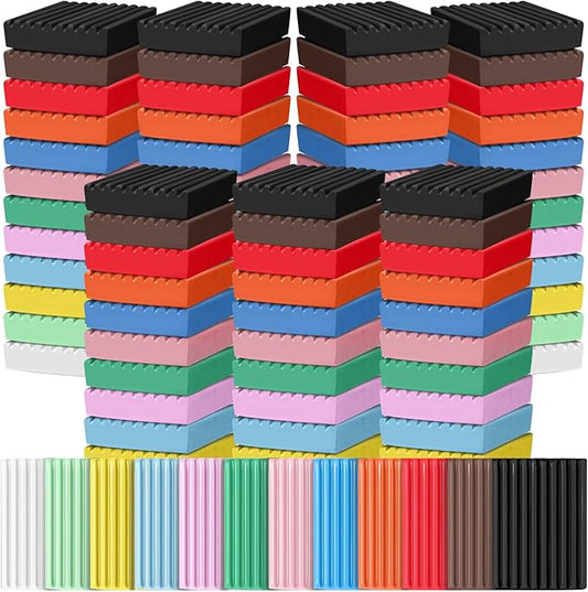 Syhood 96 Pieces Non Drying Modeling Clay 10.6lbs Modeling Clay Gift Set 1.76 Ounce Each for Kids Classroom Arts and Crafts Projects Play Kit(12 Colors)