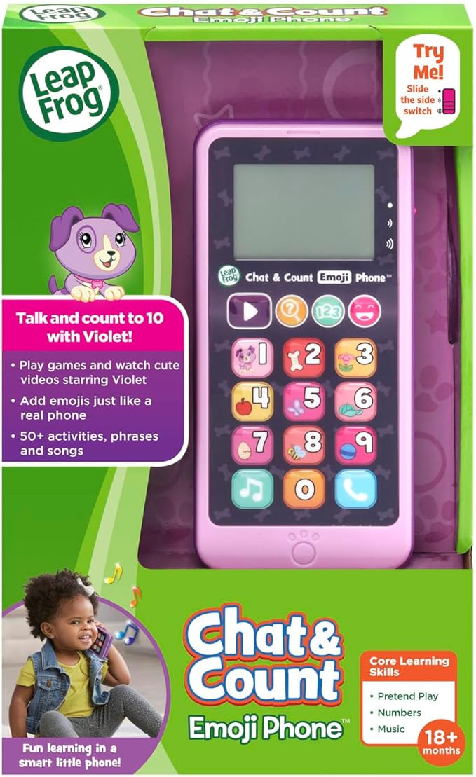 LeapFrog Chat and Count Emoji Phone, Purple