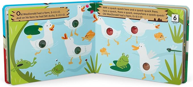 Melissa & Doug Children's Book - Poke-a-Dot: Old MacDonald’s Farm (Board Book with Buttons to Pop) - FSC Certified