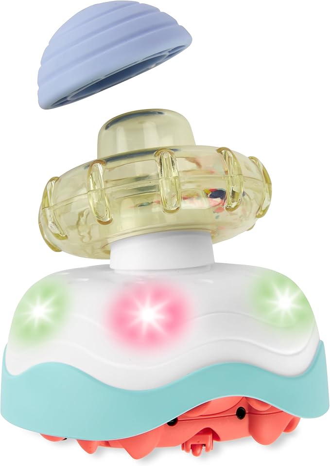 Skip Hop Baby Crab Crawl Toy Stack & Crawl 4-in-1 Sensory Development Infant Tummy Time Toy with Lights Sounds and Music Age 5m+