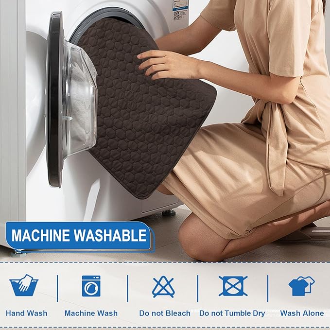 100% Waterproof Recliner Chair Covers, Anti-Slip Recliner Cover, Washable Recliner Slipcover with Pocket, Elastic Straps for Pets, Dogs, Brown