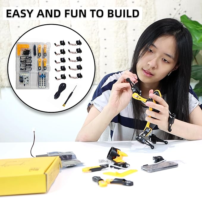 Robot Dog Bittle Robotics Kit (Construction) | Smart Robot Kit, Programmable Open Source, STEM & Robotics Education, App Control Intelligent Robot for Programmer, Developers, Geeks, & Students