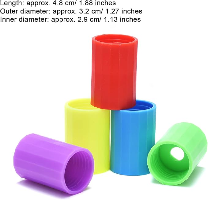Tornadoes in A Bottle, 20 Pcs Plastic Tornado Bottle Connector Vortex Connector Cyclone Tube for Scientific Experiment, 5 Colors