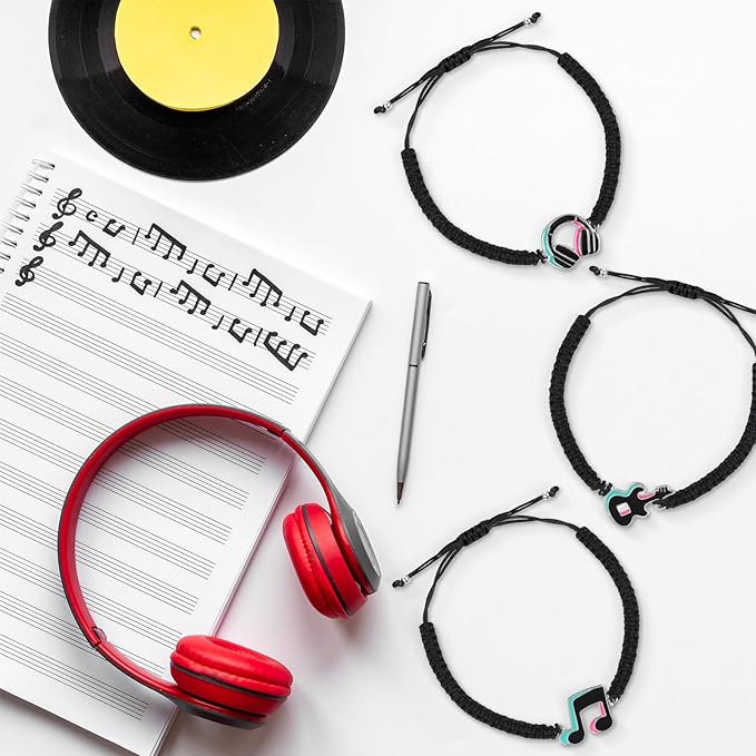 Music Party Favors Bracelets Party Decorations Bracelets Peace Sign Bracelets Hippie Party Supplies Rainbow Peace Bracelets Music Wristband 80s 70s 60s Social Media Favor Themed Music Party (10 Pcs)