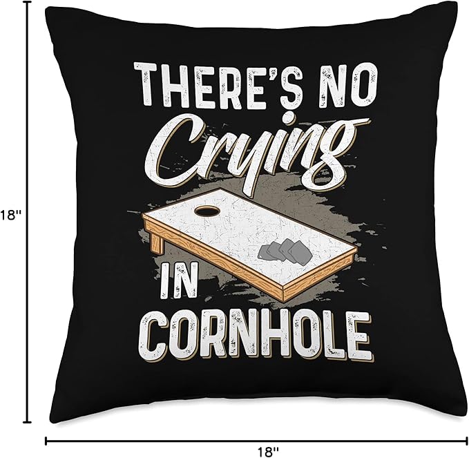 Cornhole Gifts for Men, Women & Kids Funny Board Bean Bags Cornhole Player Throw Pillow, 18x18, Multicolor