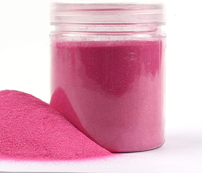 Shiny Stone Colorful Sand,Rainbow Sand,Art Sand,Colored Sand,Craft Sand,Decorative Wedding Vibrant Sand, 250g/0.55lb/8.81oz for Wedding Succulent Terrarium Vase (Bright Pink)