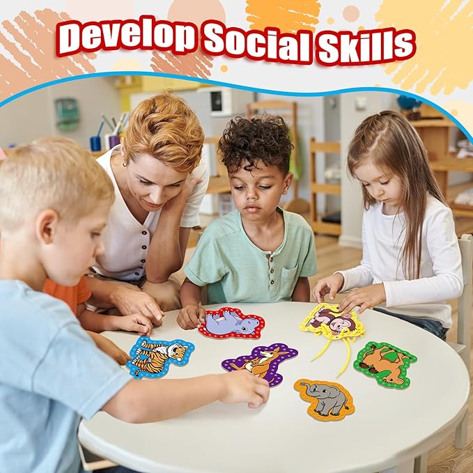 Quilinz Lacing Cards,Sewing Kit for Kids,Fine Motor Toys,Shoe Tying Practice,Classroom Must Haves,Manipulatives for Preschoolers,Homeschool Supplies,Preschool Learning Activities,Toddler Crafts