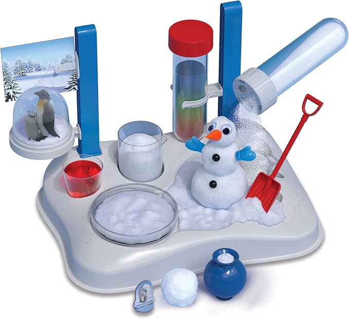 Thames & Kosmos Ooze Labs Instant Snow Station STEM Experiment Kit & Lab Setup | Make Your Own Fake Snow! | 11 Safe, Fun, Snowy, Year-Round Activities | DIY Snow Globe Included | Explore Polymers