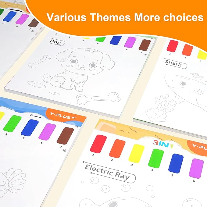 YPLUS Paint with Water Books for Toddlers, Art Craft Toys Watercolor Painting Paper for Kids Gift for Drawing with Brush - Farm