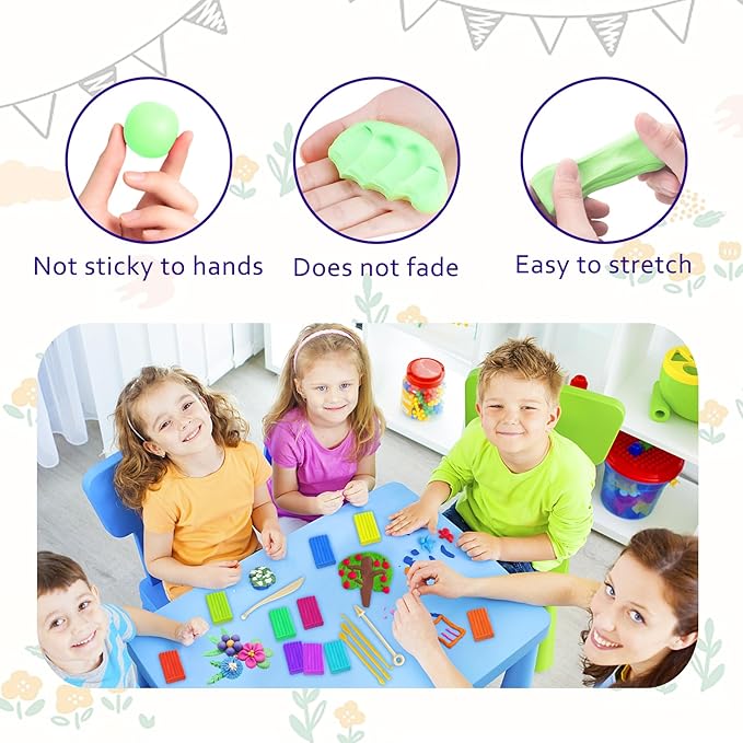 Polymer Clay 110 Colors Oven Bake Clay Non-Toxic Modeling Clay for Kids 215 Pcs Baking Clay Set with Sculpting Tools Non-Sticky Clay Kit for Adults Beginners Art Craft