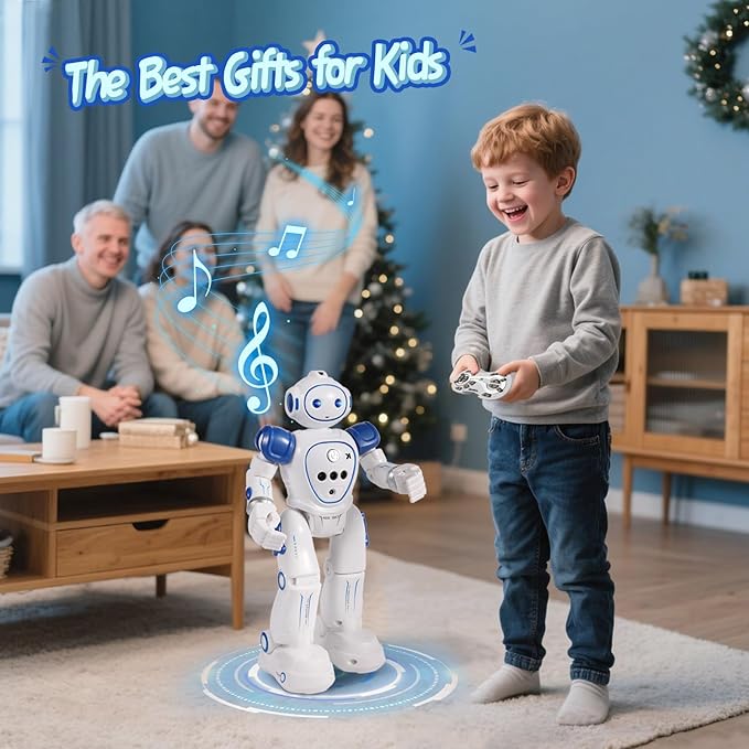 Robots Toy for Kids with Wireless Remote Control and Gesture Sensing, Programmable Walking Singing and Dancing Robots, Easter Gifts Birthday Gifts for Kids Aged 3 4 5 6 7 8 9 Year Old