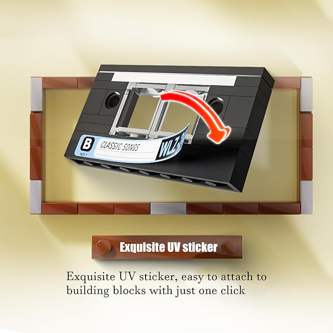 Building Blocks Radio Classic Retro Series,Collectible Display Model Toy as A Wonderful Gift Idea for Adults, Easter/Birthday for Boys and Girls 1199PCS