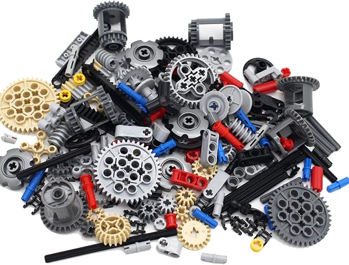 116PCS Gear and Axle Set for Technic Parts Compatible with with Major Brand Technic Parts, DIY Gears Assortment Pack(Gears Pins Axles Differential New) for Technic Building Blocks Set