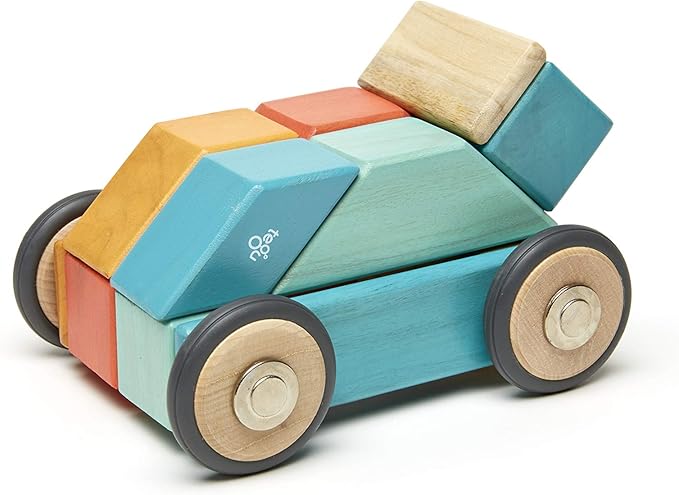 42 Piece Tegu Magnetic Wooden Block Set, Sunset, 1-99 years old