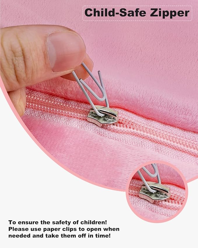 MOONBEEKI Kids Foldable Sofa Bed, Princess Chair for Toddlers 1-3, Pink Cartoon Shape, High Density Foam, Fold Out Couch for Bedroom, Sofa Bed for Girls, 15.1x19.7x2.4 inches, 4.4 lbs