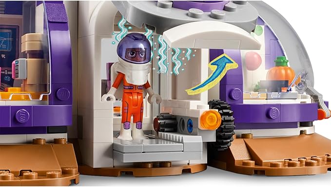 LEGO 42605 Friends Mars-Raumbasis mit Rakete, 3 Spielfiguren ,1 Katze, Rover